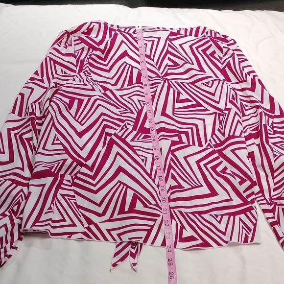 Behind The Seams Womens Geometric Patterned Long Sleeve Top - Picture 8 of 9